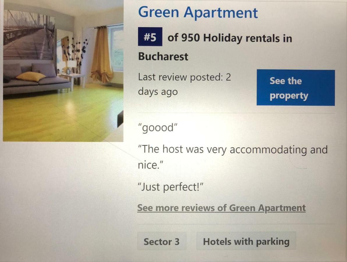 Green Apartment 6 Bukares Bagian luar foto